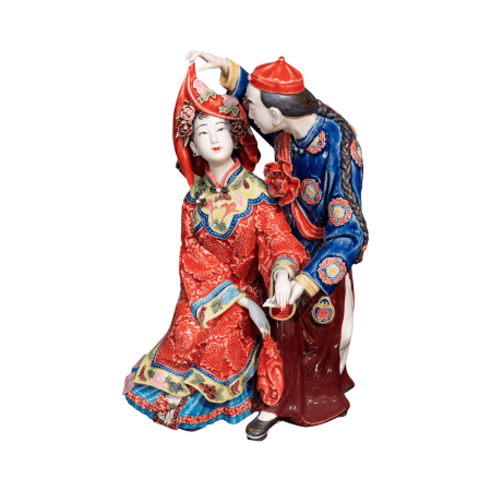 Chinese porcelain figurine of newly weds