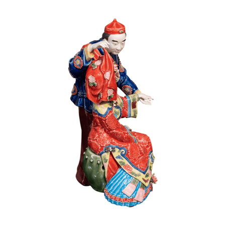 Chinese ceramic figurine of newly weds