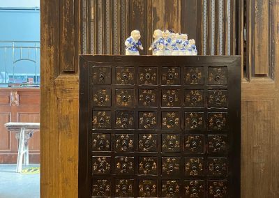 Chinese antique furniture, antique doors, apothecary cabinet, chinese ceramic figurine