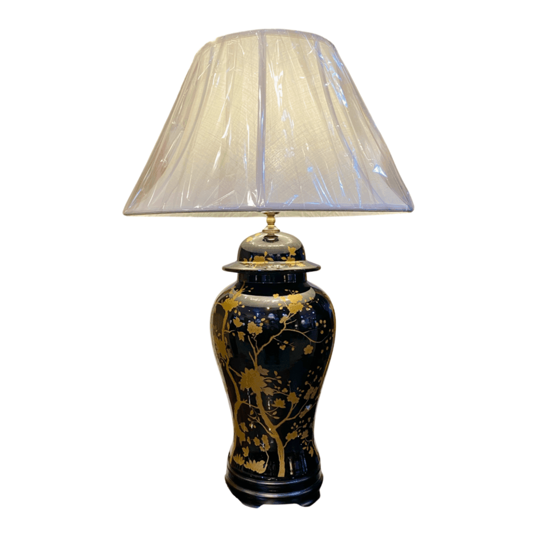 CJW-BLKGD-JAR ceramic table lamp