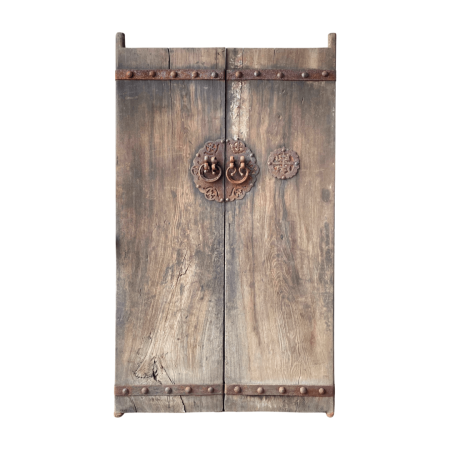 antique chinese door with iron details from Shanxi