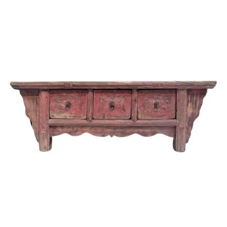 Antique Shandong low table with drawers
