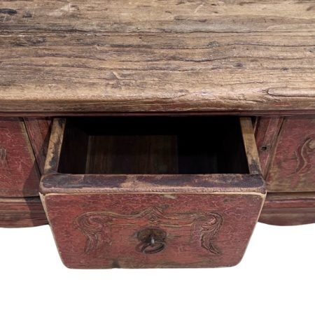 Antique Shandong low table with drawers