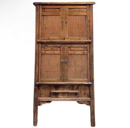 Chinese elm & bamboo cabinet