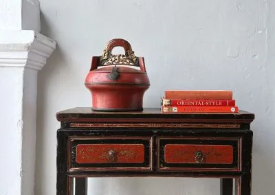 Antique red chinese fujian bench