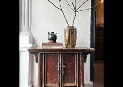 Chinese antique small cabinet wabi sabi style