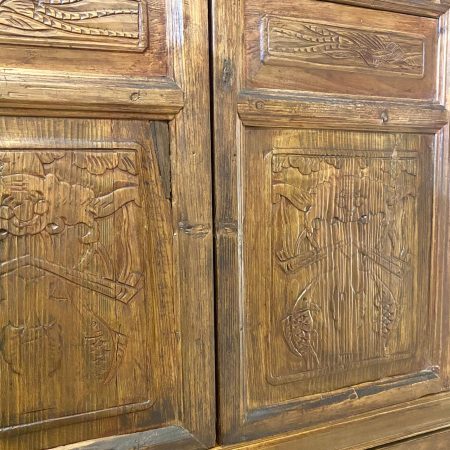 Carvings on chinese cabinet doors