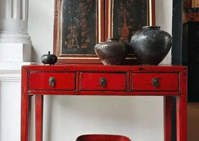 Glossy chinese red table