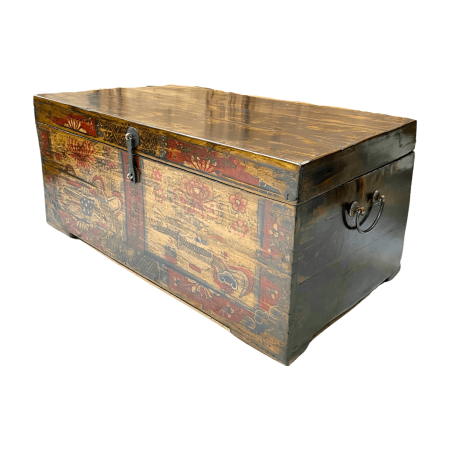 Chinese painted chest from Gansu