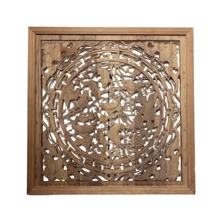 Square Carvings with 8 Fishes