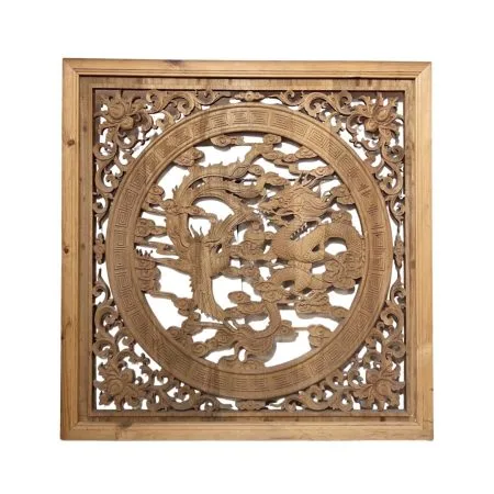 Square Carvings with Dragon & Phoenix