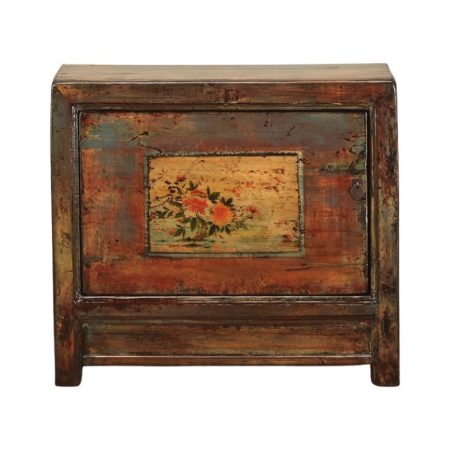 Antique small Shanxi painted cabinet