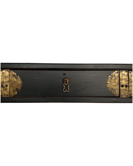 Chinese vintage black slim table, antique furniture