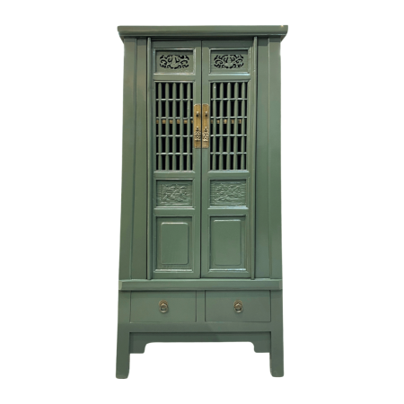 Modern chinese cabinet in forest green