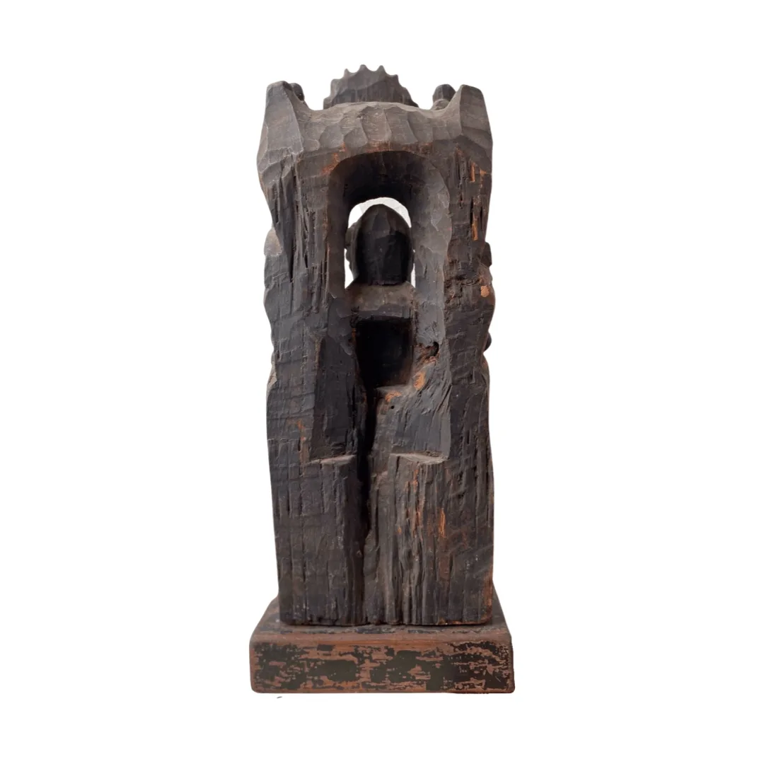 Antique chinese wooden statue of Guanyin