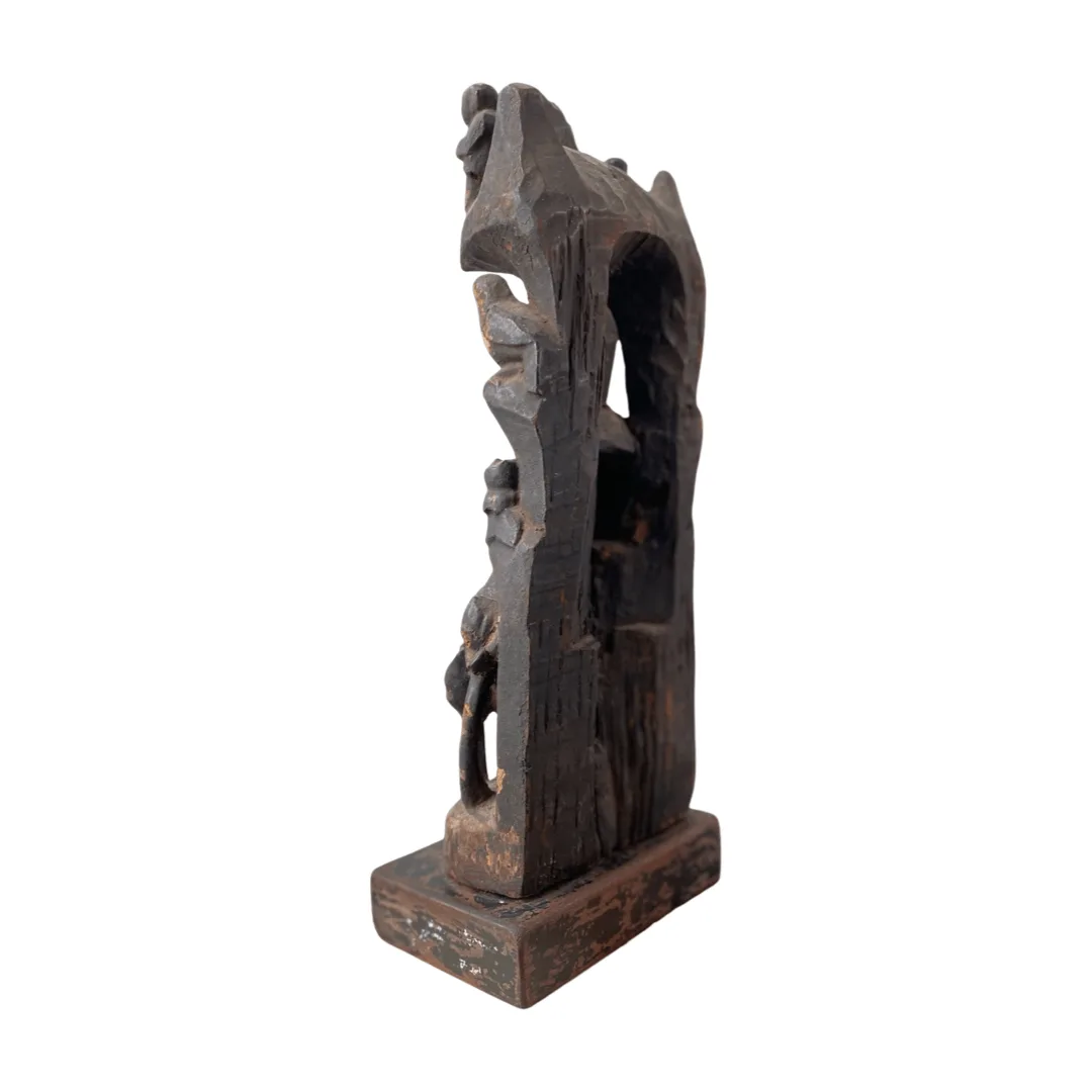 Antique chinese wooden statue of Guanyin