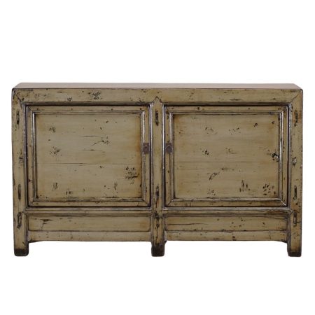 Chinese antique furniture glossy grey sideboard