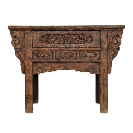 Chinese antique furniture Shanxi carved coffer table