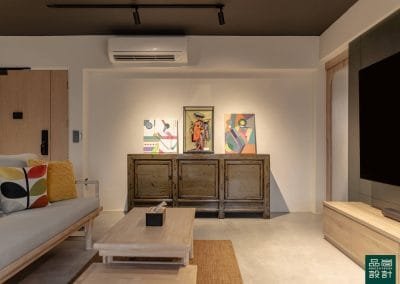 photos of some chinese antique and modern chinese furniture in a contemporary home