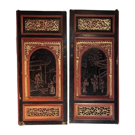 A Pair of Vintage Fujian Cabinet Doors