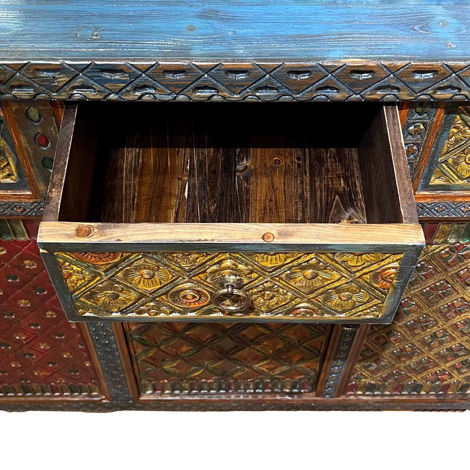 Carved Xinjiang-style sideboard