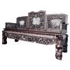 peranakan-style mother-of-pearl hardwood bench with marble insets
