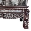 peranakan-style mother-of-pearl hardwood bench with marble insets