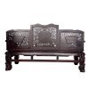 peranakan-style mother-of-pearl hardwood bench with marble insets