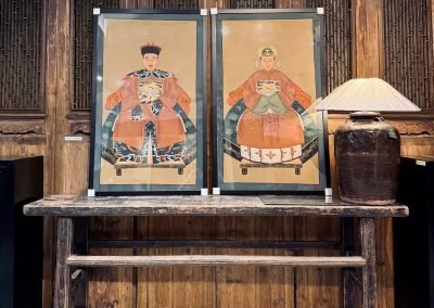 A long Chinese antique Elmwood console table from Shanxi