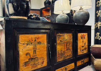 Chinese antique long painted sideboard