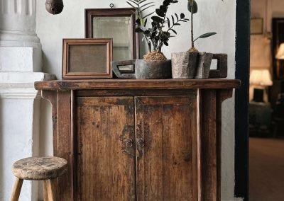 Chinese antique elm & pine shanxi 2-door cabinet