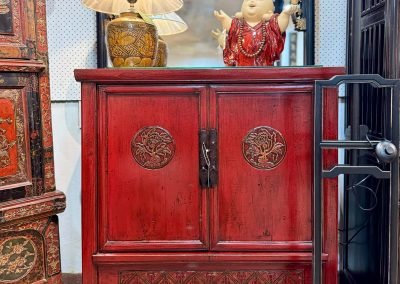 Chinese antique Shandong red cabinet
