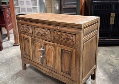 Chinese antique Elmwood small cabinet with 3 drawers