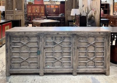 Chinese vintage white-washed Shandong sideboard