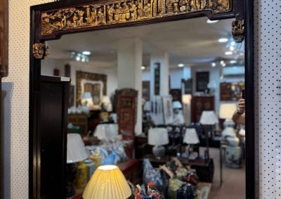 Mirror frame with old Chinese carving