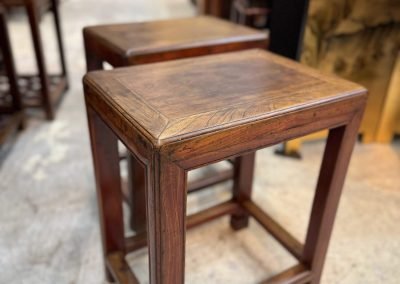 Chinese antique Zhejiang Elmwood stools