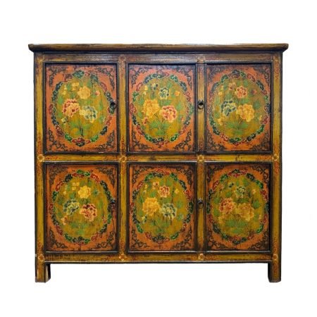 Antique Tibetan Painted Cabinet