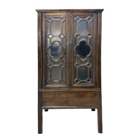 Wooden Shanghai Cabinet with Glass Doors