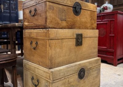 Vintage leather boxes from Shanghai