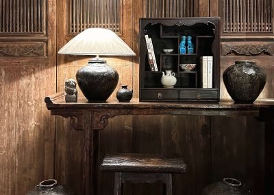 Chinese antique console table with antique doors