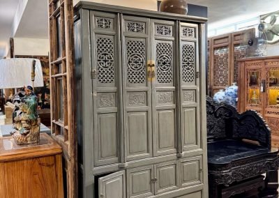 Chinese antique furniture grey kitchen cabinet