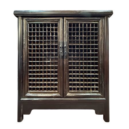 Wooden 2-Door Lattice Cabinet
