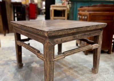 Chinese antique furniture, low square table from Shanxi, walnut wood, beautiful colour