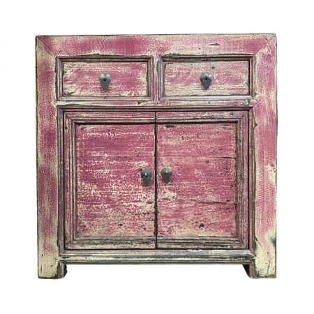 Distressed Plum Gansu Cabinet