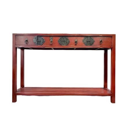 Vintage Red Console from Fujian Province