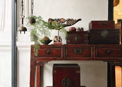 Chinese antique furniture red lacquered Zhejiang desk