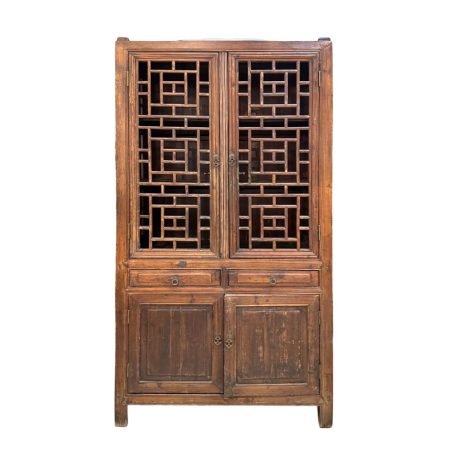 Tall Antique Kitchen Cabinet from Zhejiang Province - Original colour