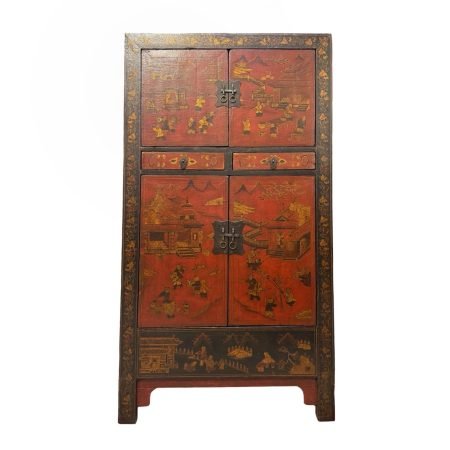 Wooden Shanxi Medium Painted Cabinet