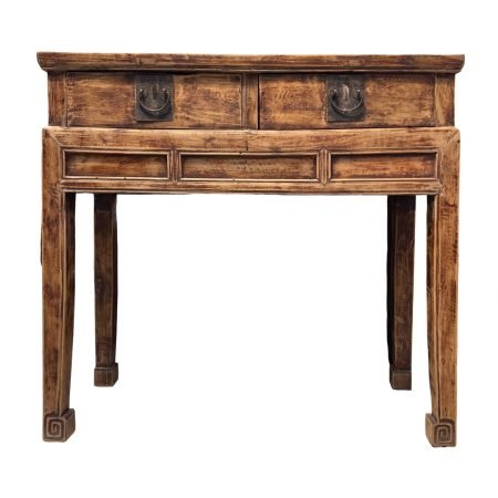 Wooden Two Drawer Table