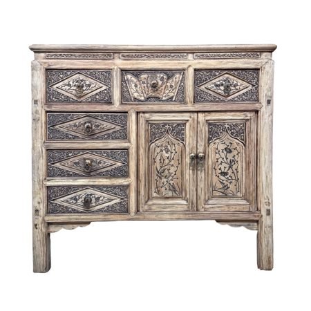 Wooden Hokkien Small Sideboard in Natural Wood Finish